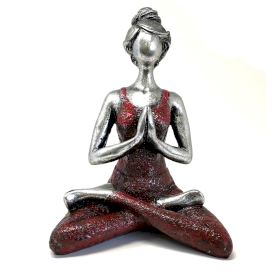 Yoga Lady - Argento e Bordeaux 24cm