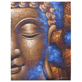 Dipinto Buddah - Rame e Blu