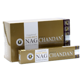 12x 15g Golden Nag - Incenso Chandan Incense