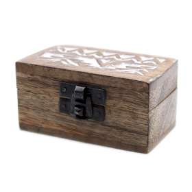 10x Box in Legno Sbiancato - 8.5x5.5x4cm