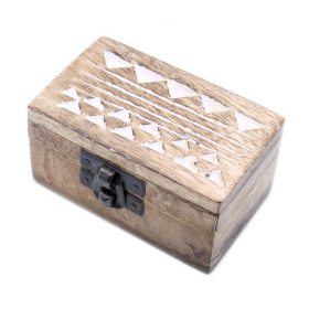 10x Box in Legno Sbiancato - 8.5x5.5x4cm