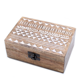 2x Box in Legno Sbiancato - 15x10x6cm