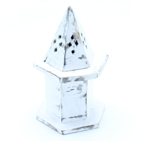4x Brucia Incenso Sbiancato - Smoke Box Piramide