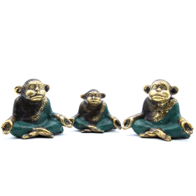 Set di 3 - Scimmiette Yoga (Dim. Assortite)
