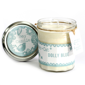 6x Candele in Vasetto - Dolly Blue