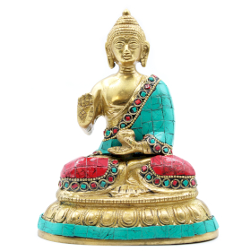 Statuette Buddha in Ottone - Abhaya  - 15cm