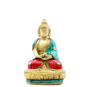 Statuette Buddha in Ottone - Amitabha - 9.5 cm