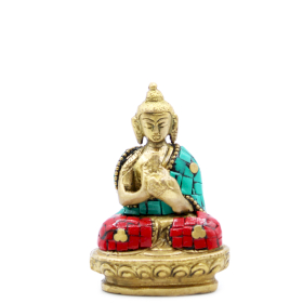 Statuette Buddha in Ottone - Abhaya  - 7.5cm