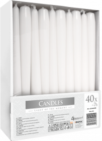 40x Candele coniche (40) - Bianche