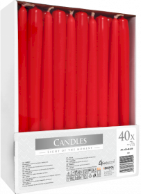 40x Candele coniche (40) - Rosse