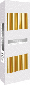 10x Candele coniche - Oro