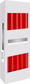 10x Candele coniche - Rosse