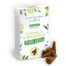 6x Coni di Incenso a Riflusso Vegetali - Citronella e Lemongrass