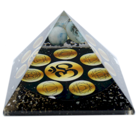 Orgonite Piramide - Chakra della Mezzanotte - 90 mm