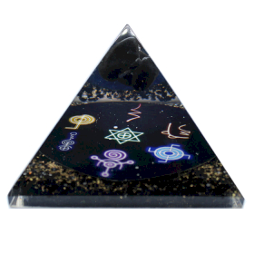 Orgonite Piramide - Reiki della Mezzanotte 90 mm