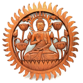 Pannello Buddha e Loto - 40cm