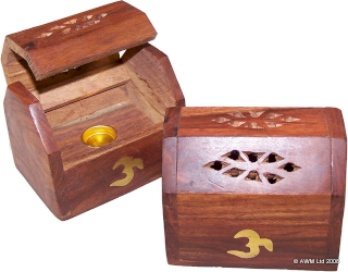 8x Smoke Box per mini incensi e coni in Mango
