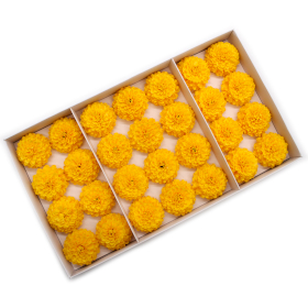 28x Fiori di Sapone DIY - Crisantemo S - Giallo