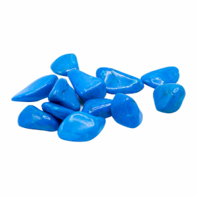 24x Pietre Burattate - Howlite Blu M