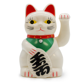 Gatto Portafortuna - Bianco - 15cm