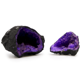 Geodi Calcite - Roccia Nera - Viola