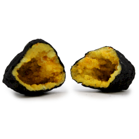 Geodi Calcite - Roccia Nera - Giallo