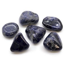 6x Pietre Burattate Africane - Sodalite Blue