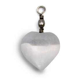 3x Pendente in Selenite - Cuore