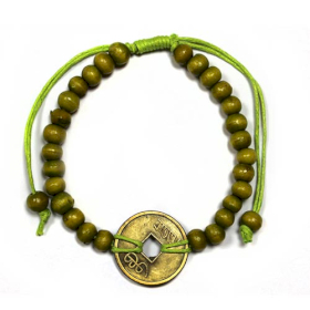 5x Braccialetti Feng Shui portafortuna da Bali Lime