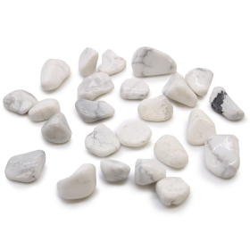 24x Pietre Burattate Africane -  Magnesite / Howlite Bianca