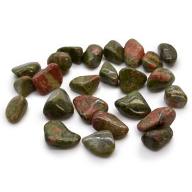 24x Pietre Burattate Africane - Unakite