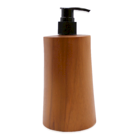 6x Dispenser per Sapone Liquido 200ml - Teakwood -  Schiacciato