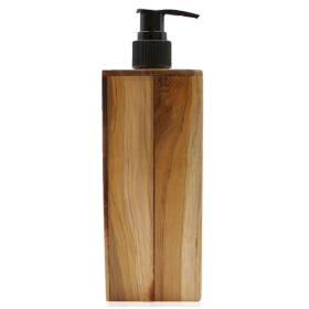 6x Dispenser per Sapone Liquido 250ml- Teakwood  - Quadrato