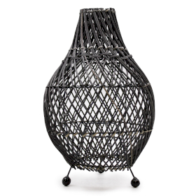 Lampada da Tavolo in Rattan - Nero