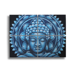 Buddha e Mandala - Dettagli Broccati 30x40cm - Blu