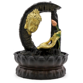 Fontanella d\'Acqua 30 cm - Buddha d\'Oro & Loto