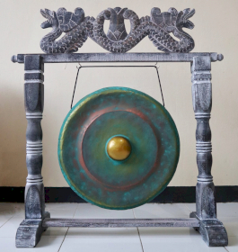 Medio Gong su Base - 35cm - Verde