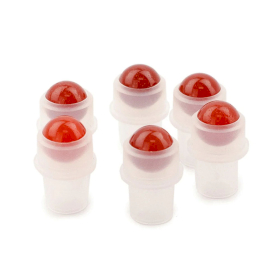 10x Punta con Roll-on per Bottiglie da 5ml - Diaspro Rosso