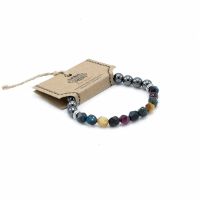 3x Braccialetti Magnetici Semi Preziosi - Arcobaleno