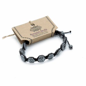 3x Braccialetti Shamballa in Ematite - Teschi