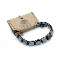 3x Braccialetti Shamballa in Ematite - Cubi Occhio di Tigre