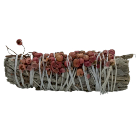Smudge Stick - Salvia Bianca e Semi di Pepe Rosa