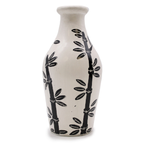 Vaso in Ceramica - Naturale - Bambù