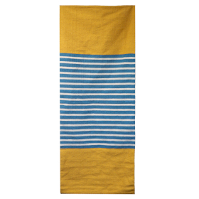 Tappeto Indiano in Cotone 70x170 cm - Giallo e Blu