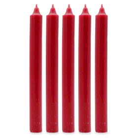 100x Candele da Tavola - Rosse