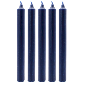 100x Candele da Tavola - Blu Scuro