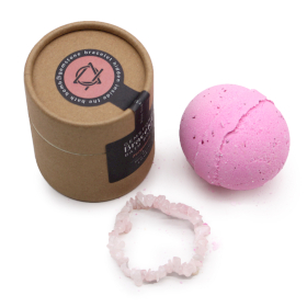 4x Frizzanti da Bagno con Braccialetti  - Quarzo Rosa