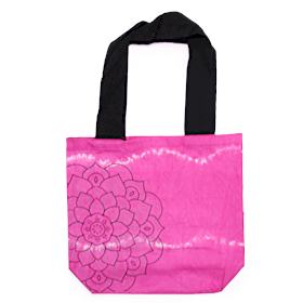 Borsa in Cotone Tintura a Riserva - Mandala - Rosa