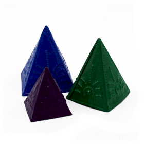 12x Set di Stampini per Incensi in Polvere -  Blu, Verde & Viola