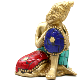 Statuette Buddha in Ottone - Pesante - 6.5 cm